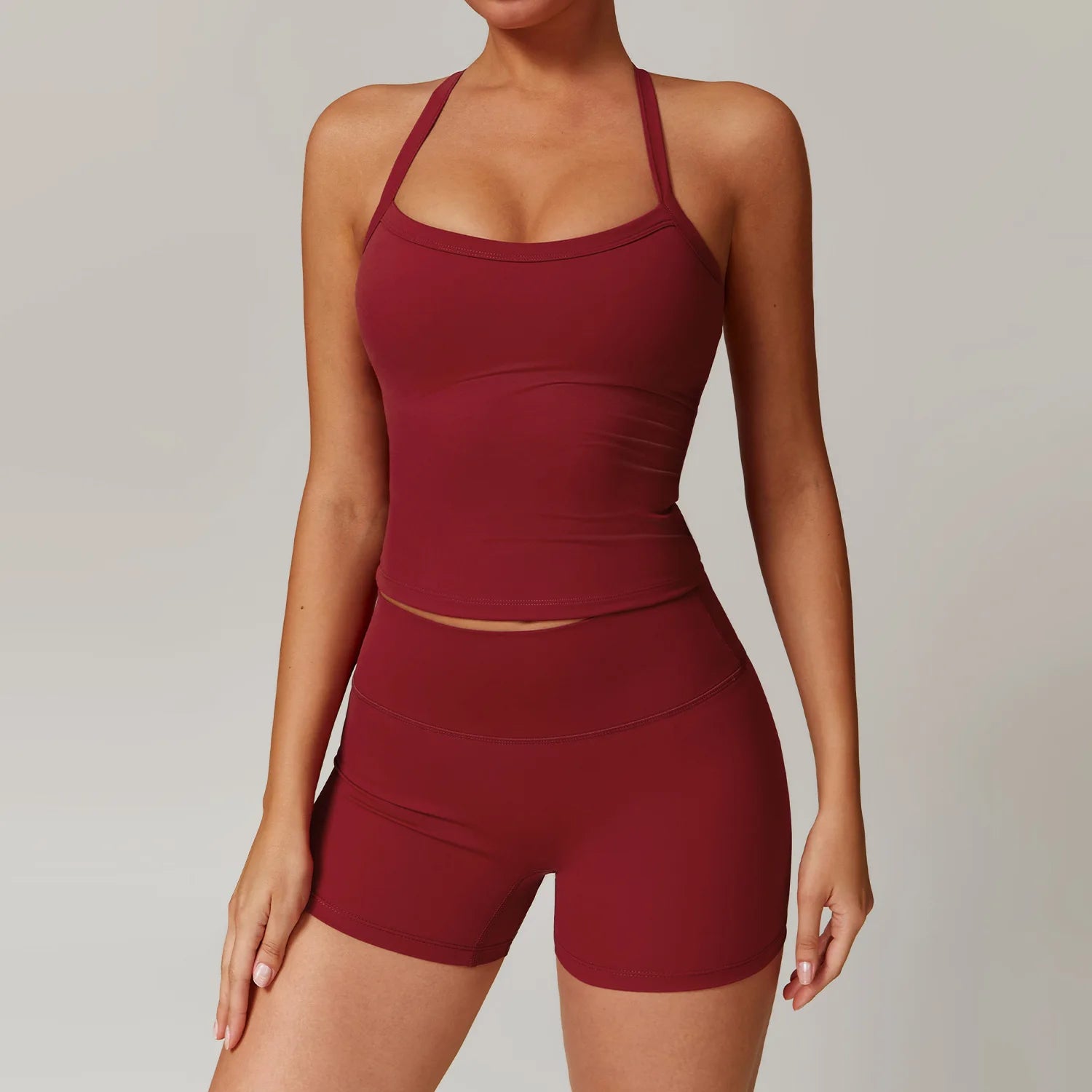 Brushed Yoga Shorts Set
