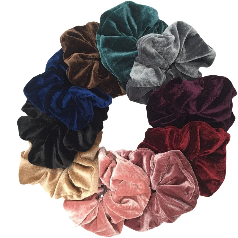 Velvet Hair Scrunchies Set